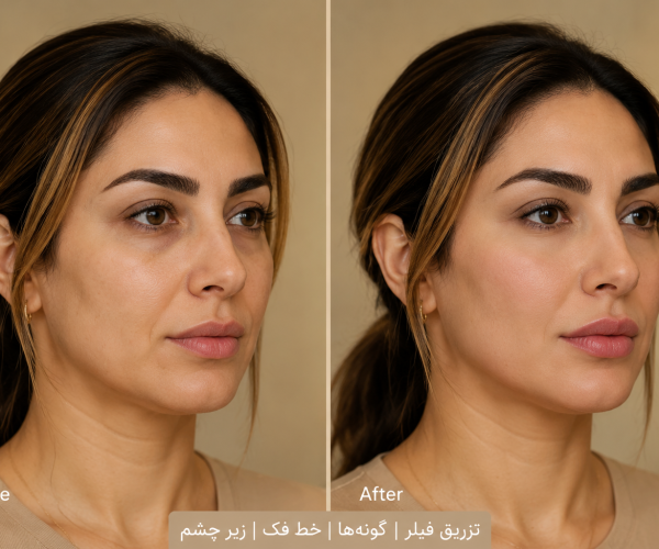 تزریق فیلر قبل و بعد